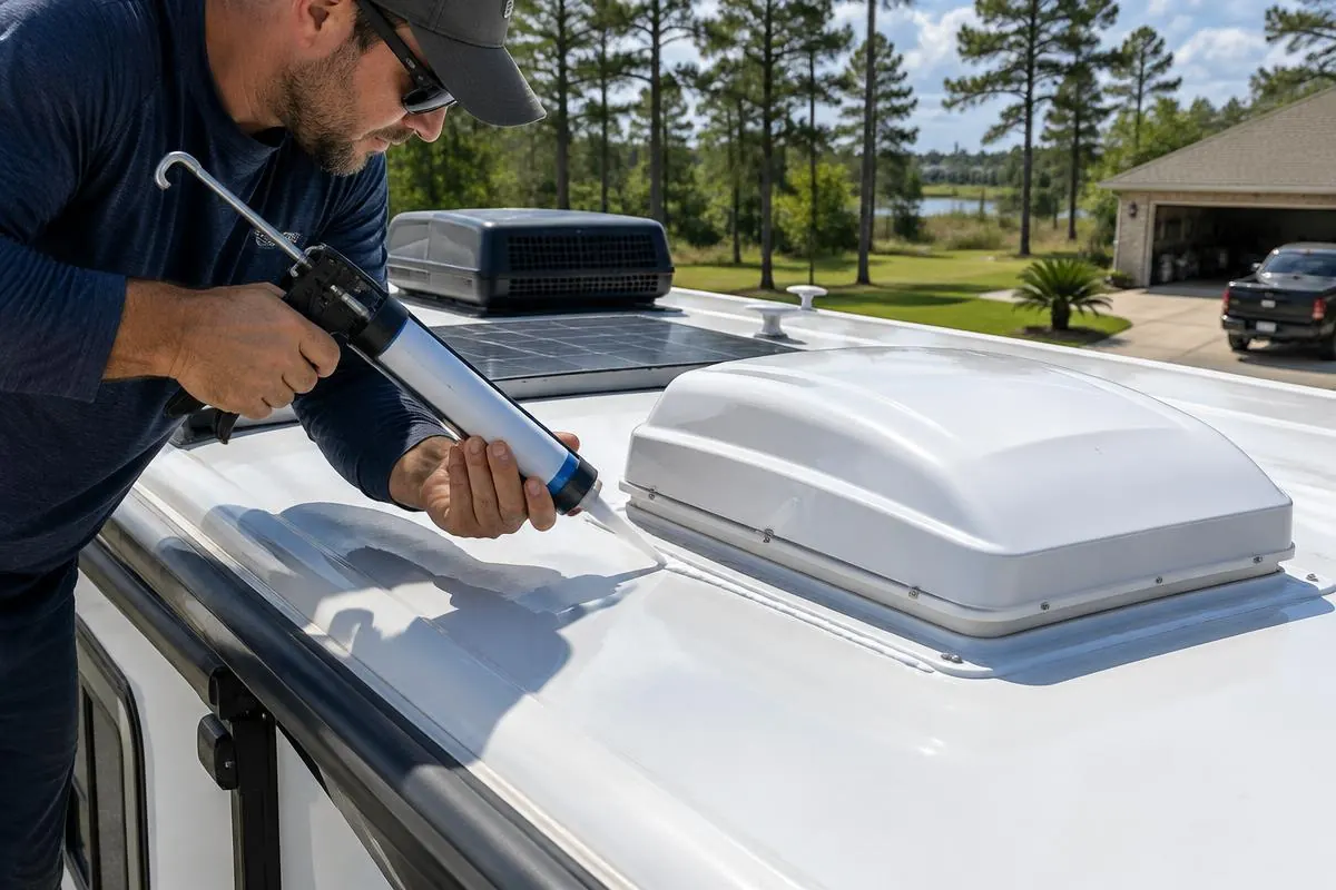 Mobile RV roof sealing in Hardin County, TX